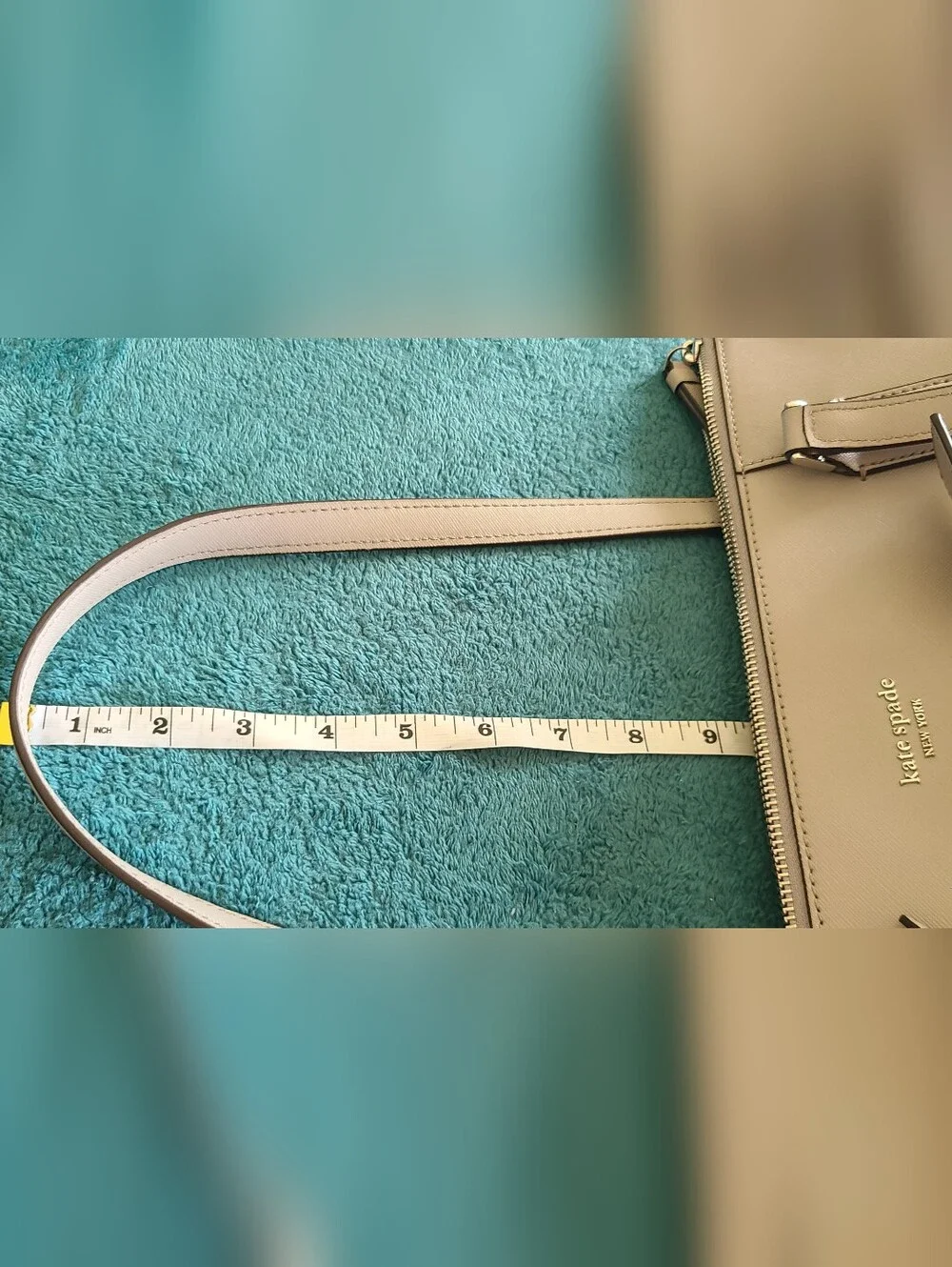 kate spade Cameron Saffiano Leather Tote in Light Gray